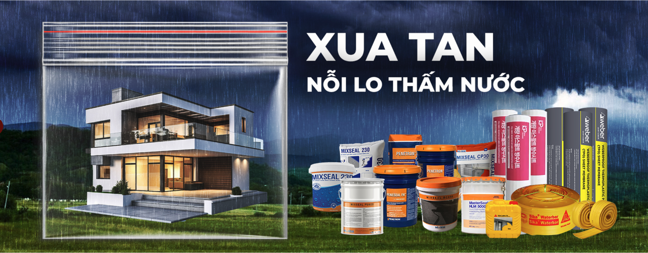Hoá chất chống thấm đa dạng tại chongtham247.vn