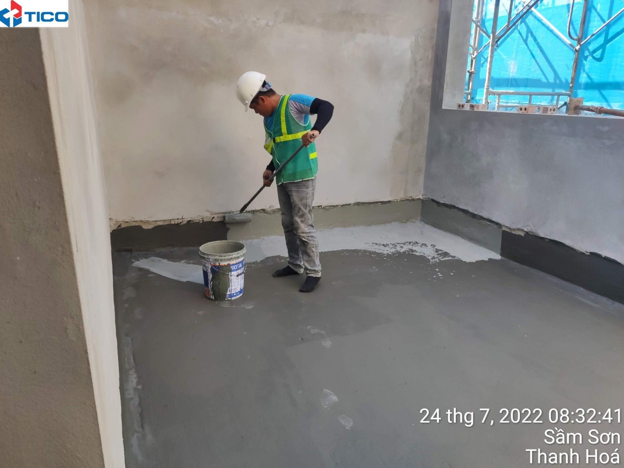 Chống thấm sàn nhà vệ sinh bị thấm bằng vật liệu gốc polymer